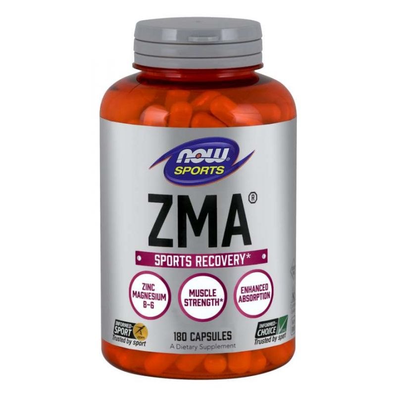 Now Foods ZMA – tsink, magneesium ja vitamiin B6 180 kapslit