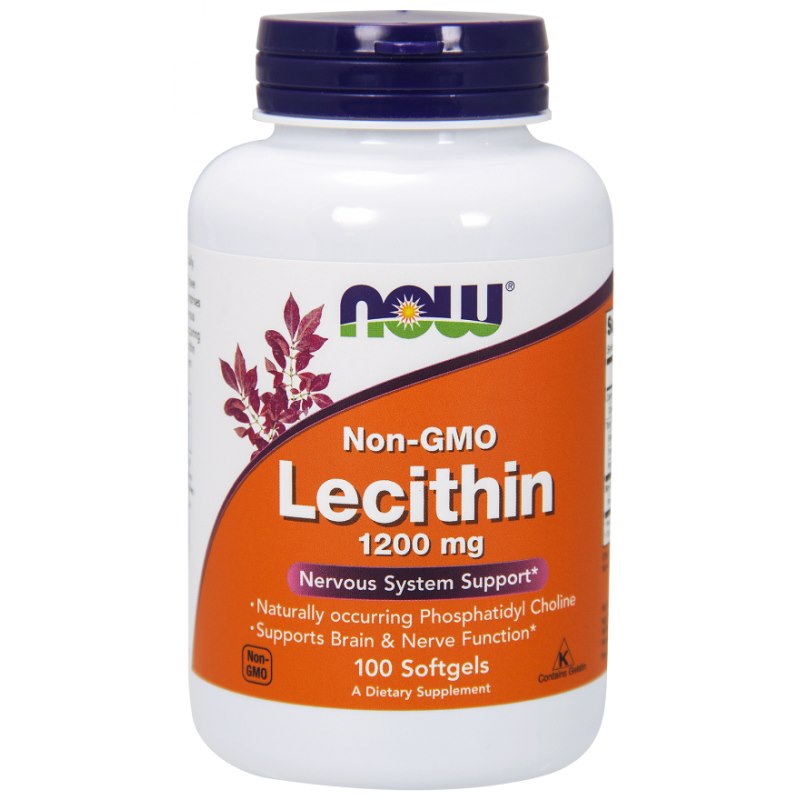 NOW FOODS Letsitiin 1200 mg GMO-vaba 100 kapslit