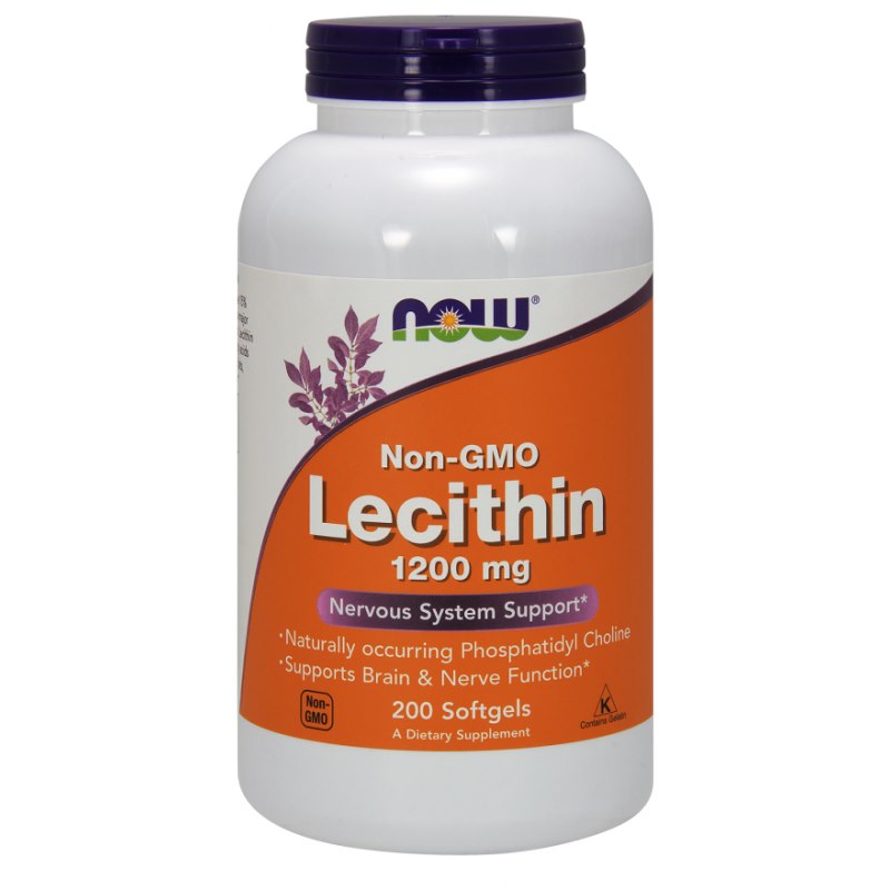 NOW FOODS Letsitiin – GMO-vaba sojaletsitiin 1200 mg 200 kapslit.