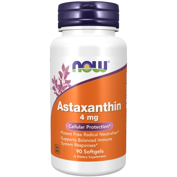 NOW FOODS astaksantiin 4 mg mikrovetikatest, 90 kapslit