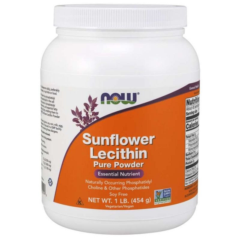 NOW FOODS GMO-vaba päevalille letsitiin 454 g