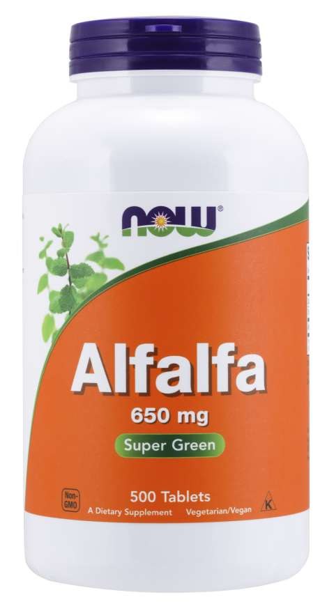 NOW FOODS Luzern – lutsern 650 mg 500 tabletti