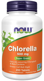 NOW FOODS Chlorella 500 mg 200 tabletti