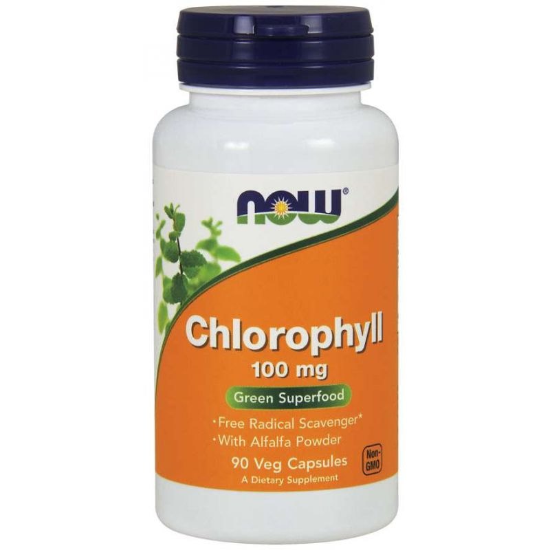 NOW FOODS Klorofüll - klorofüll 100 mg 90 kapslit