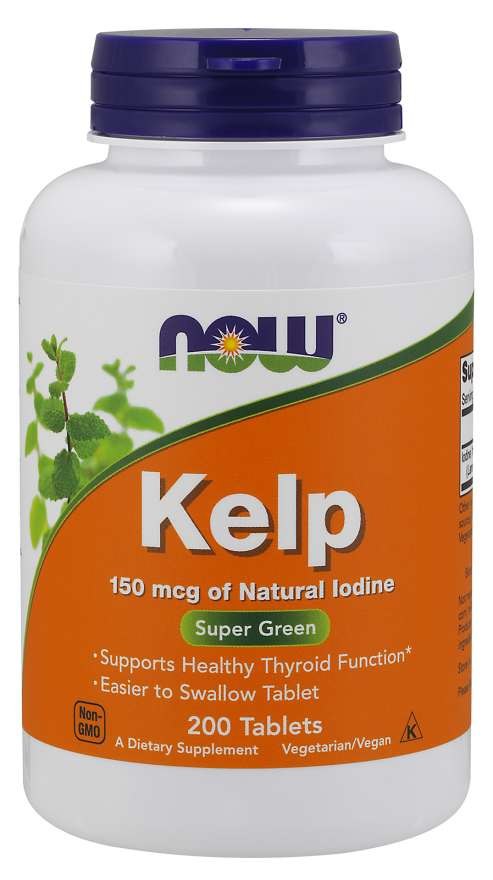 NOW FOODS Kelp looduslik jood - pruunvetikas 200 tabletti