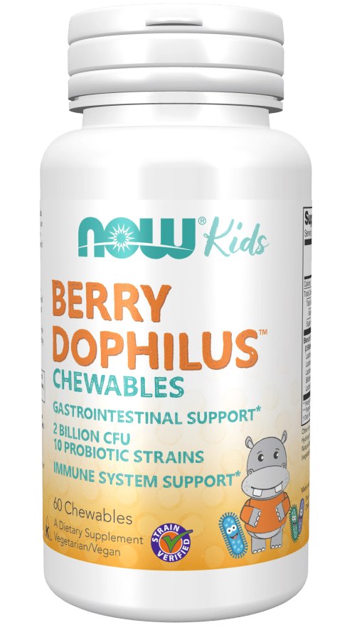NOW FOODS BerryDophilus Kids - Probiootikum lastele 60 närimistabletti