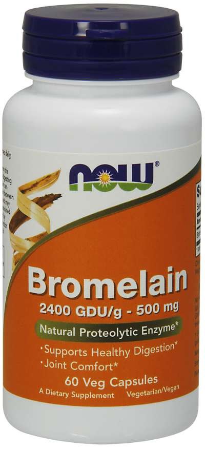 NOW FOODS Bromelain 2400 GDU 500 mg 60 kapslit