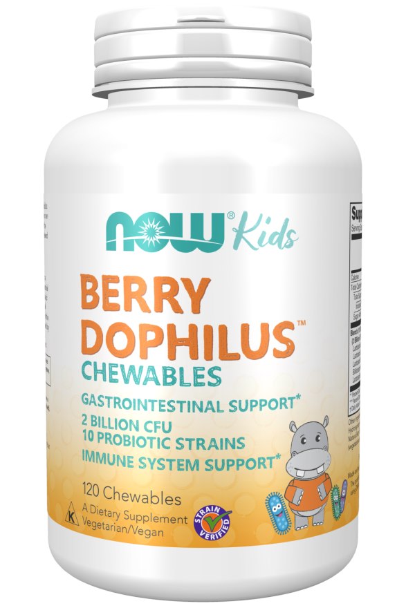 NOW FOODS BerryDophilus Kids - Probiootikum lastele, 120 tabletti
