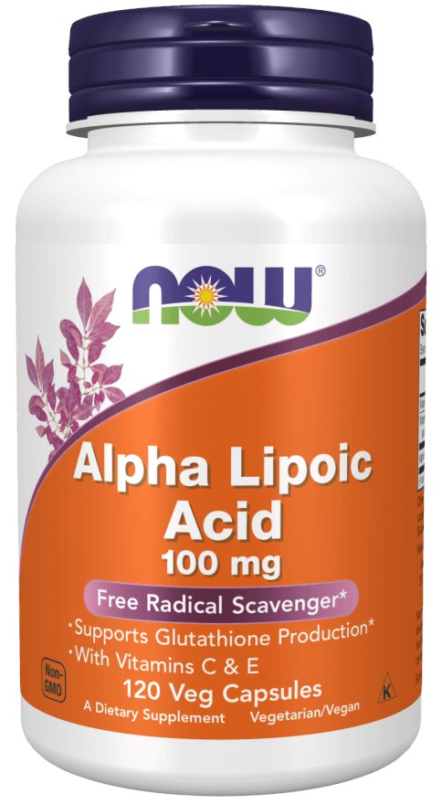 NOW FOODS alfa-lipoehape 100 mg 120 kapslit