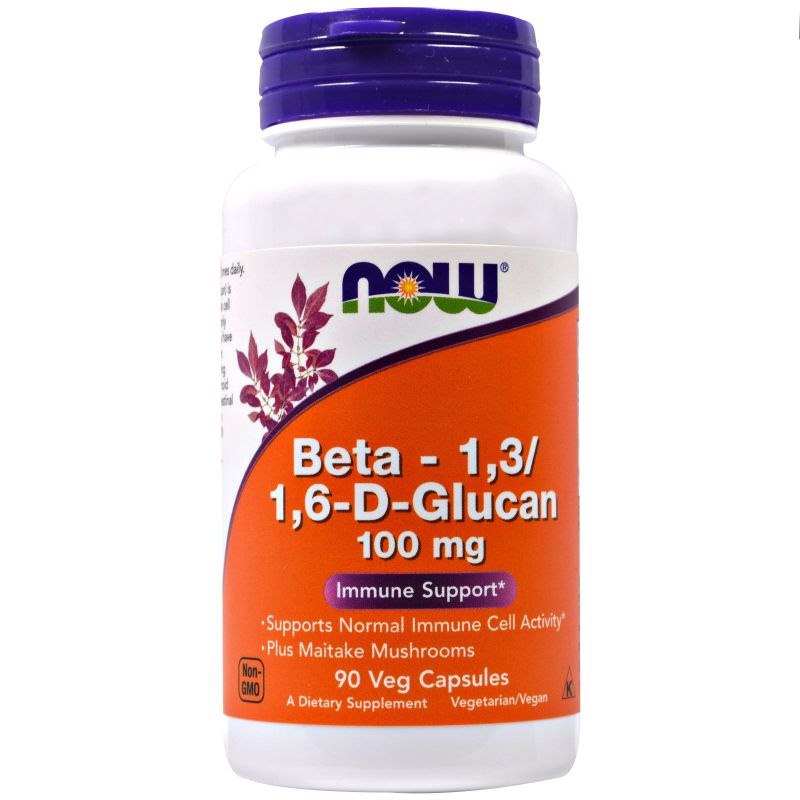 NOW FOODS beetaglükaan – beetaglükaan-1,3/1,6-D 100 mg 90 kapslit