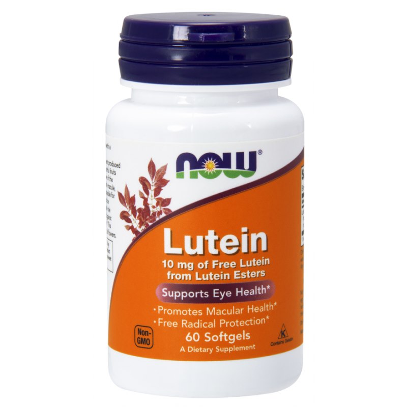 NOW FOODS Luteinas 10 mg 60 kapsulių