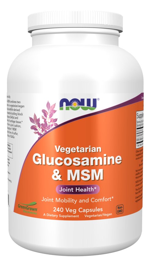 NOW FOODS glükoosamiin ja MSM taimetoitlastele - glükoosamiin ja MSM 240 kapslit