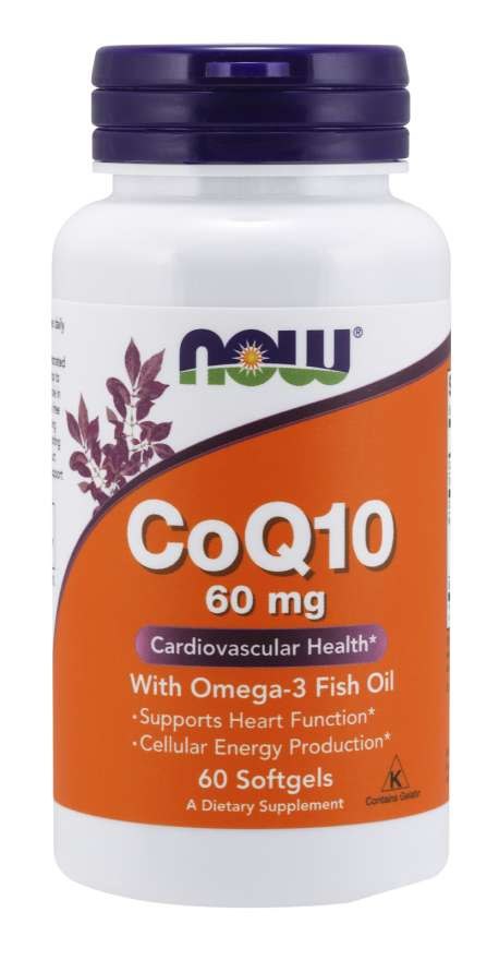NOW FOODS koensüüm Q10 ja oomega-3 60 kapslit