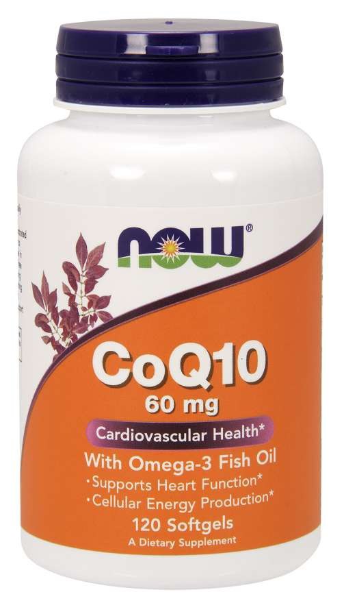 NOW FOODS Koensüüm Q10 ja oomega-3, 120 kapslit
