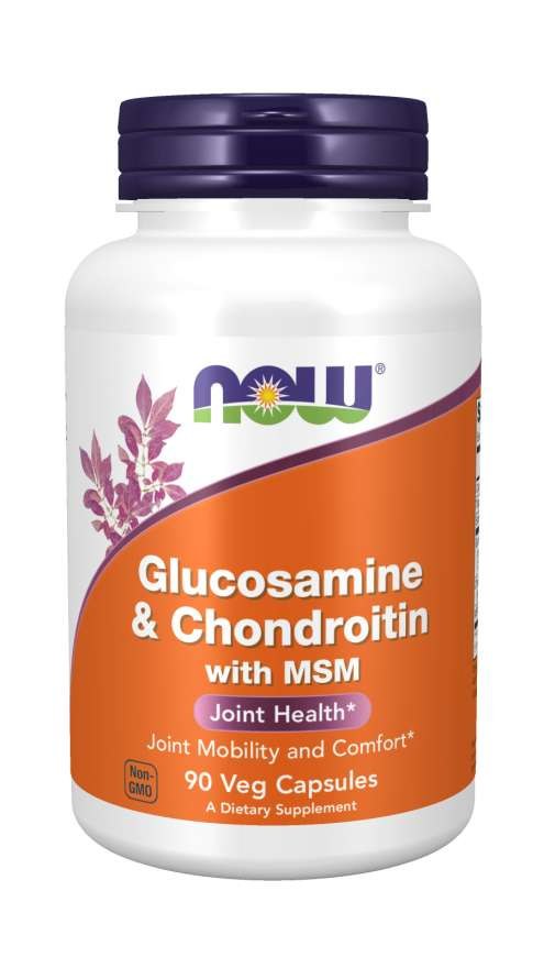 NOW FOODS glükoosamiin ja kondroitiin koos MSM-iga 90 kapslit