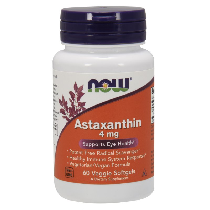 Now Foods naturaalne astaksantiin 4 mg 60 kapslit