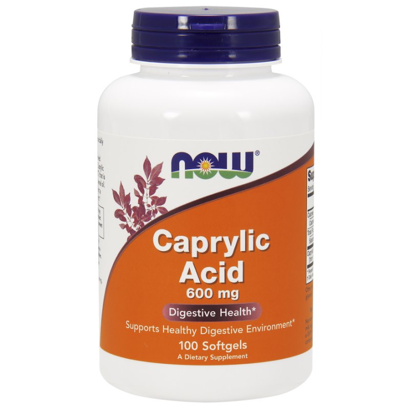 NOW FOODS Kaprüülhape – Kaprüülhape 600 mg 100 kapslit