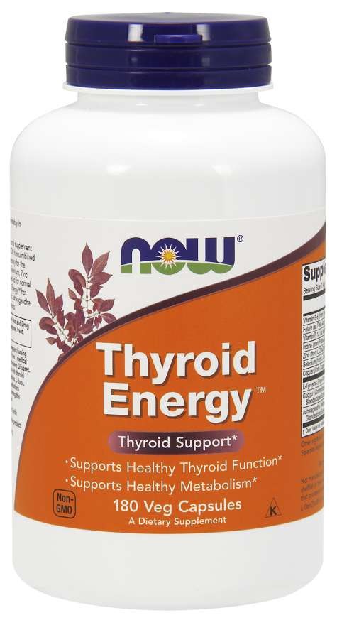 Now Foods Thyroid Energy - kilpnäärme tugi 180 kapslit