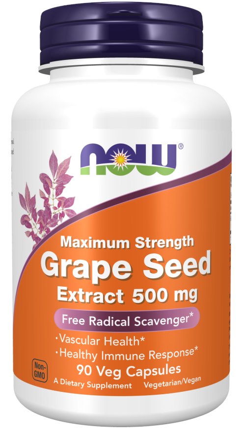Now Foods viinamarjaseemne ekstrakt, maksimaalse kontsentratsiooniga, 500 mg – viinamarjaseemne ekstrakt 500 mg 90 kapslit