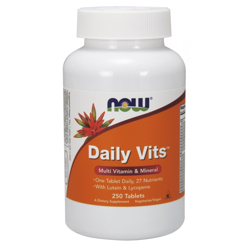 NOW FOODS Daily Vits - vitamiinid ja mineraalained 250 tabletti