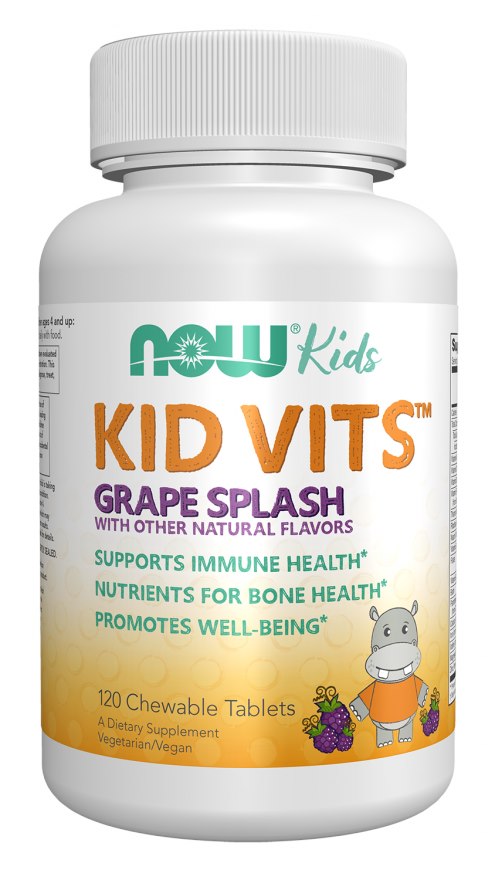 Now Foods Kid Vits viinamarjamaitselised vitamiinid ja mineraalained lastele Kid Vits viinamarjamaitselised 120 tabletti