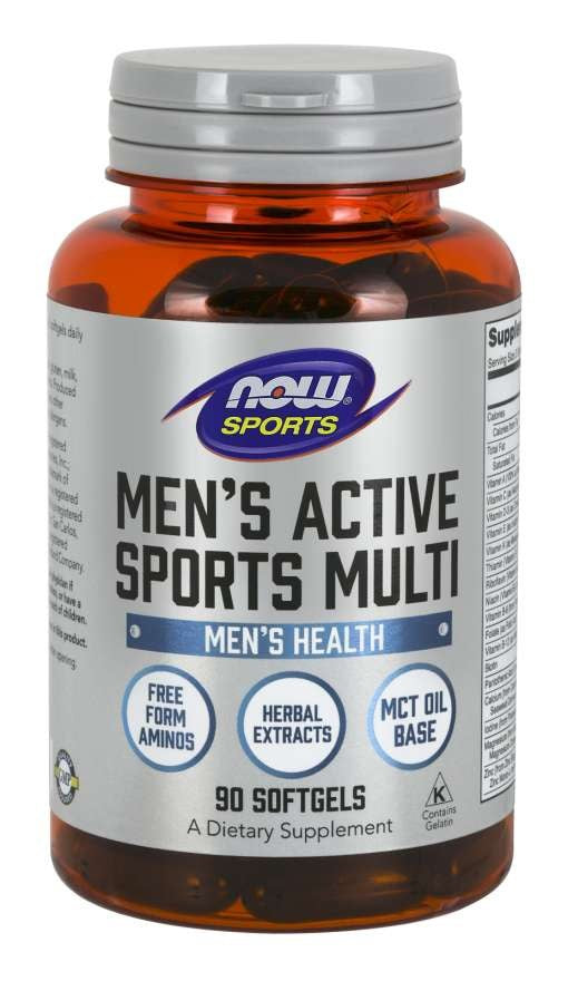 NOW FOODS meestele mõeldud aktiivne sportlik multivitamiin 90 kapslit