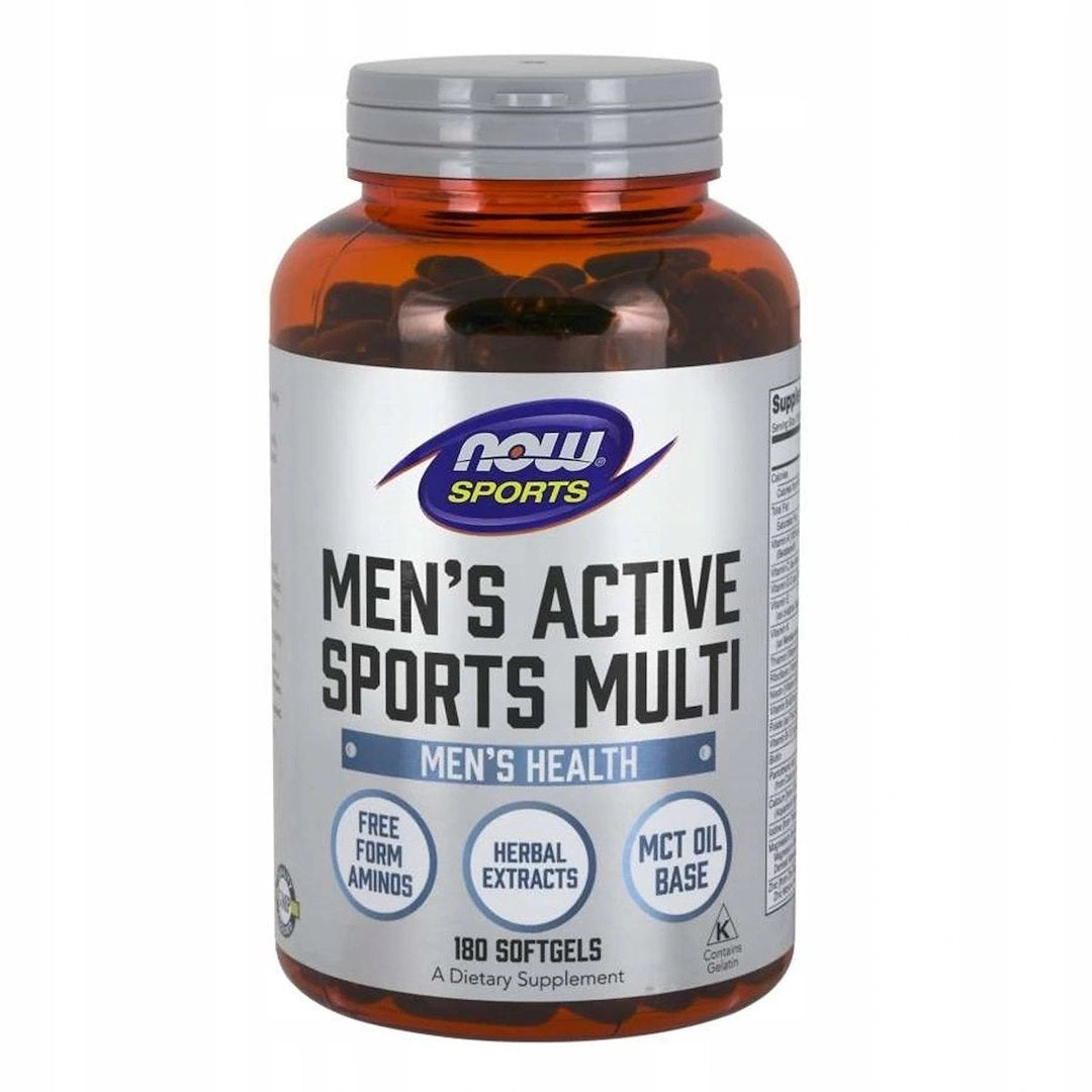 NOW FOODS meestele mõeldud aktiivne sportlik multivitamiin 180 kapslit