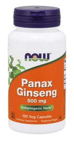 Now Foods Panax ženšenn 500 mg 100 kapslit