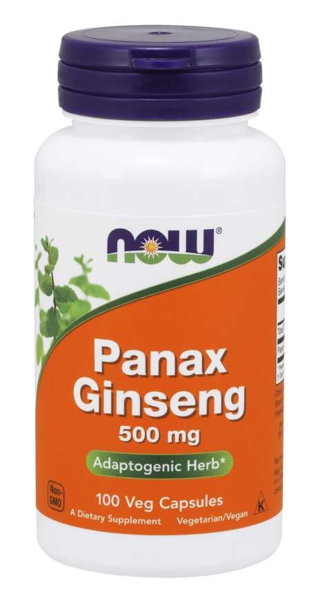 Now Foods Panax ženšenn 500 mg 100 kapslit