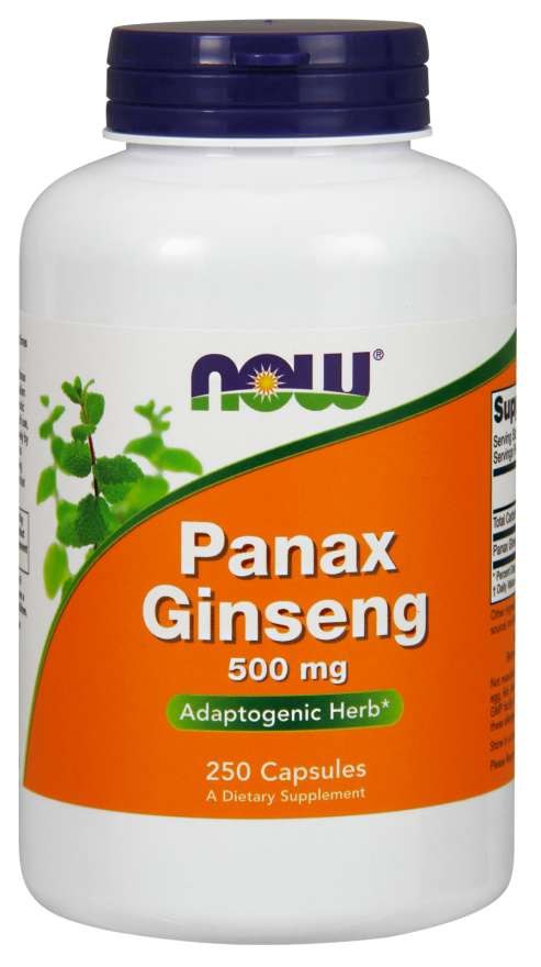 Now Foods ženšenn 500 mg 250 kapslit