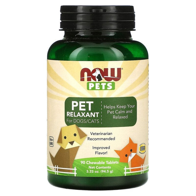 NOW PETS rahustav toidulisand koertele/kassidele, 90 tabletti