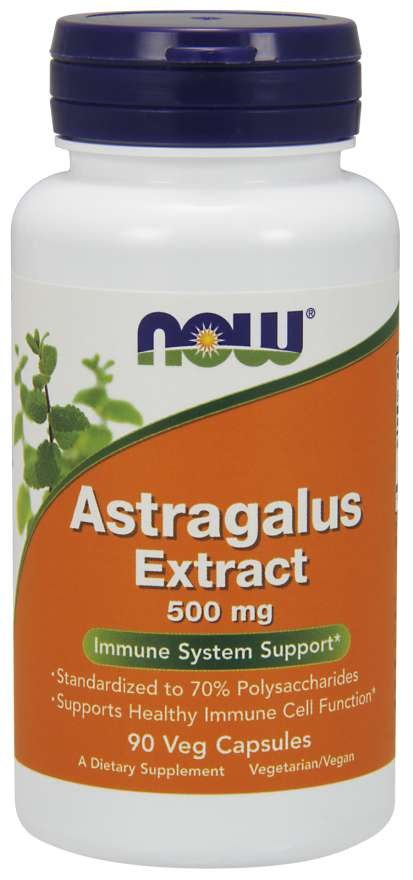 NOW FOODS Astragalus ekstraktas – Astragalus 500 mg 90 kapslit