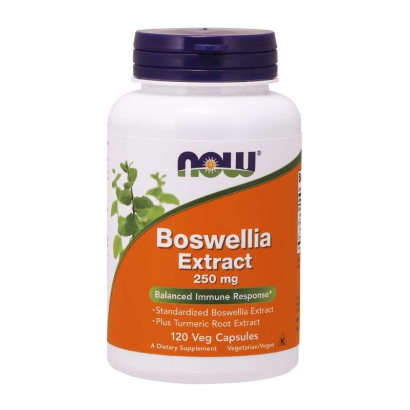 NOW FOODS Boswellia 250 mg ekstrakt koos kurkumiga 120 kapslit