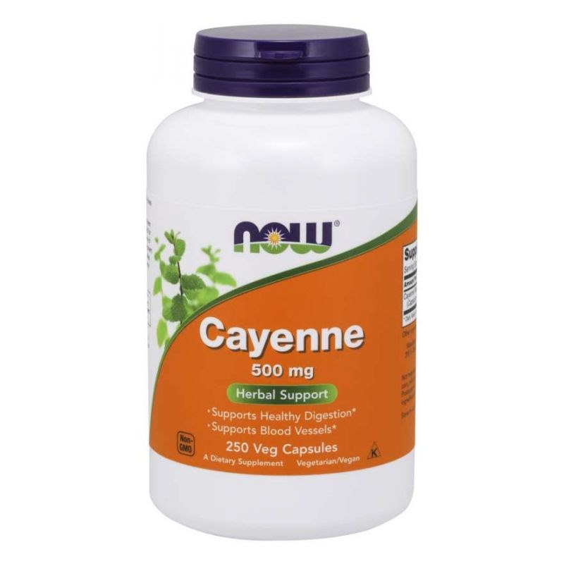 NOW FOODS Cayenne Pepper 500 mg 250 kapslit