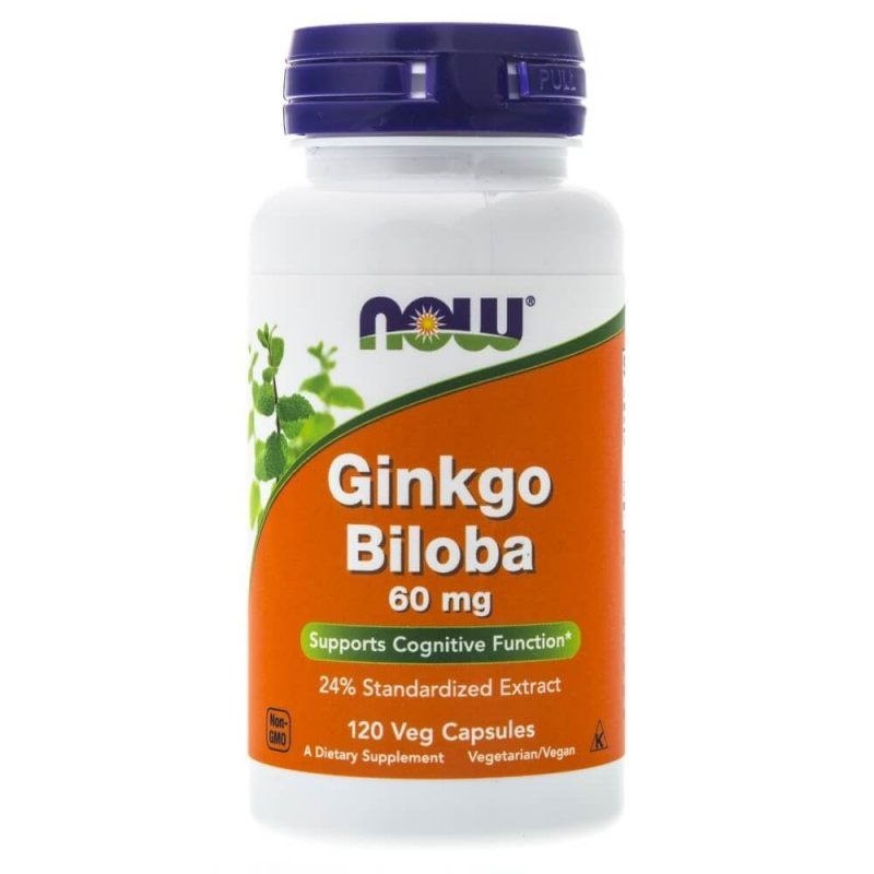 NOW FOODS ginkgo biloba ekstrakt 120 kapslit