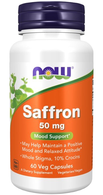 Now Foods Saffron 50 mg safran 60 kapslit