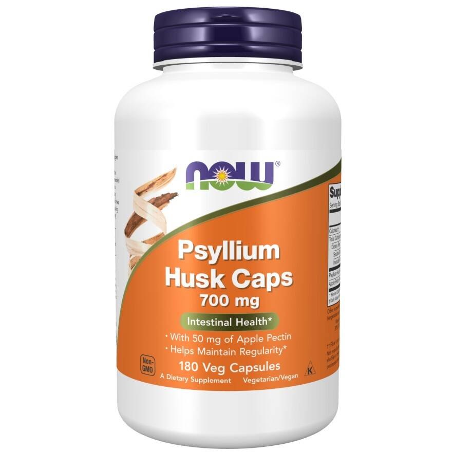 Now Foods Psyllium Husk and Pectin - Psyllium Husk 700 mg + pektiin 180 kaps.