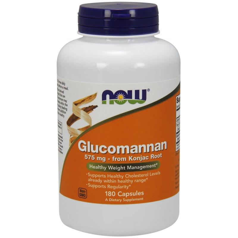 NOW FOODS Glükomannaan 575 mg - konjaki juur 180 kaps.