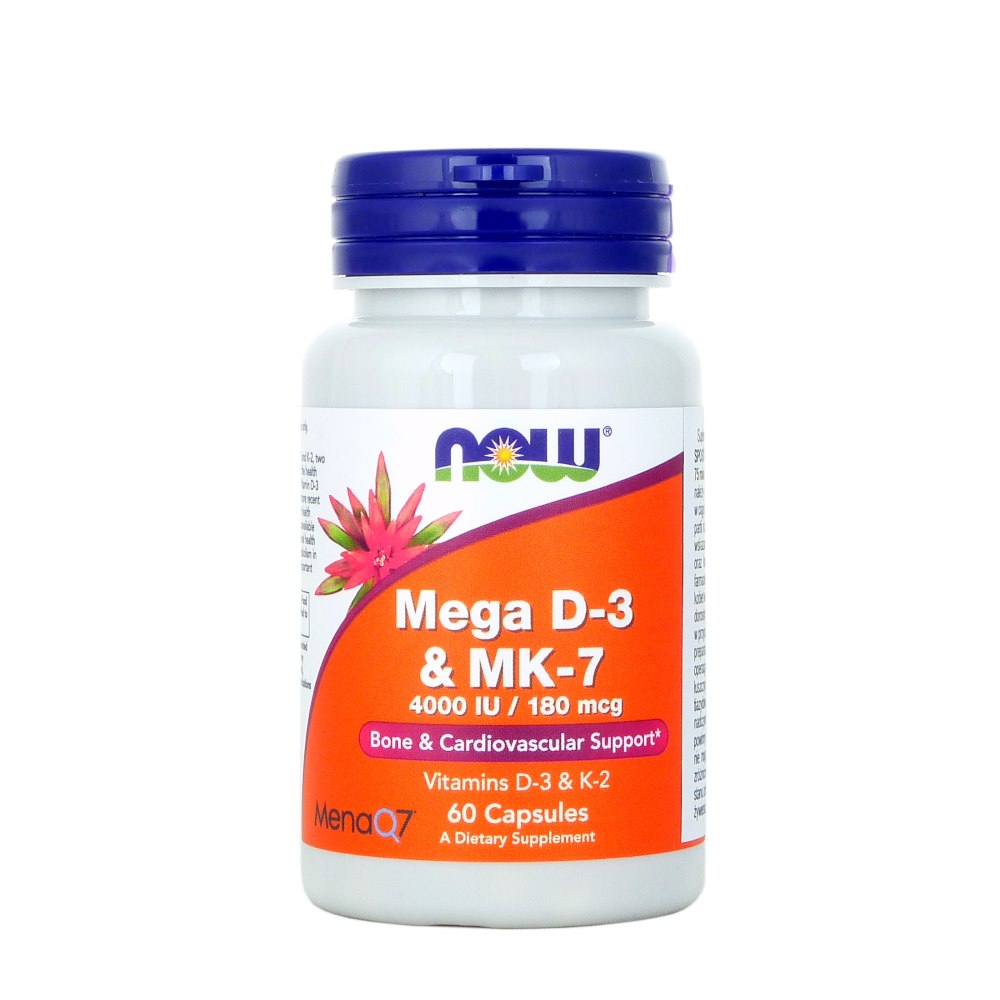 NOW FOODS Mega D3 ja MK-7 60 kapslit