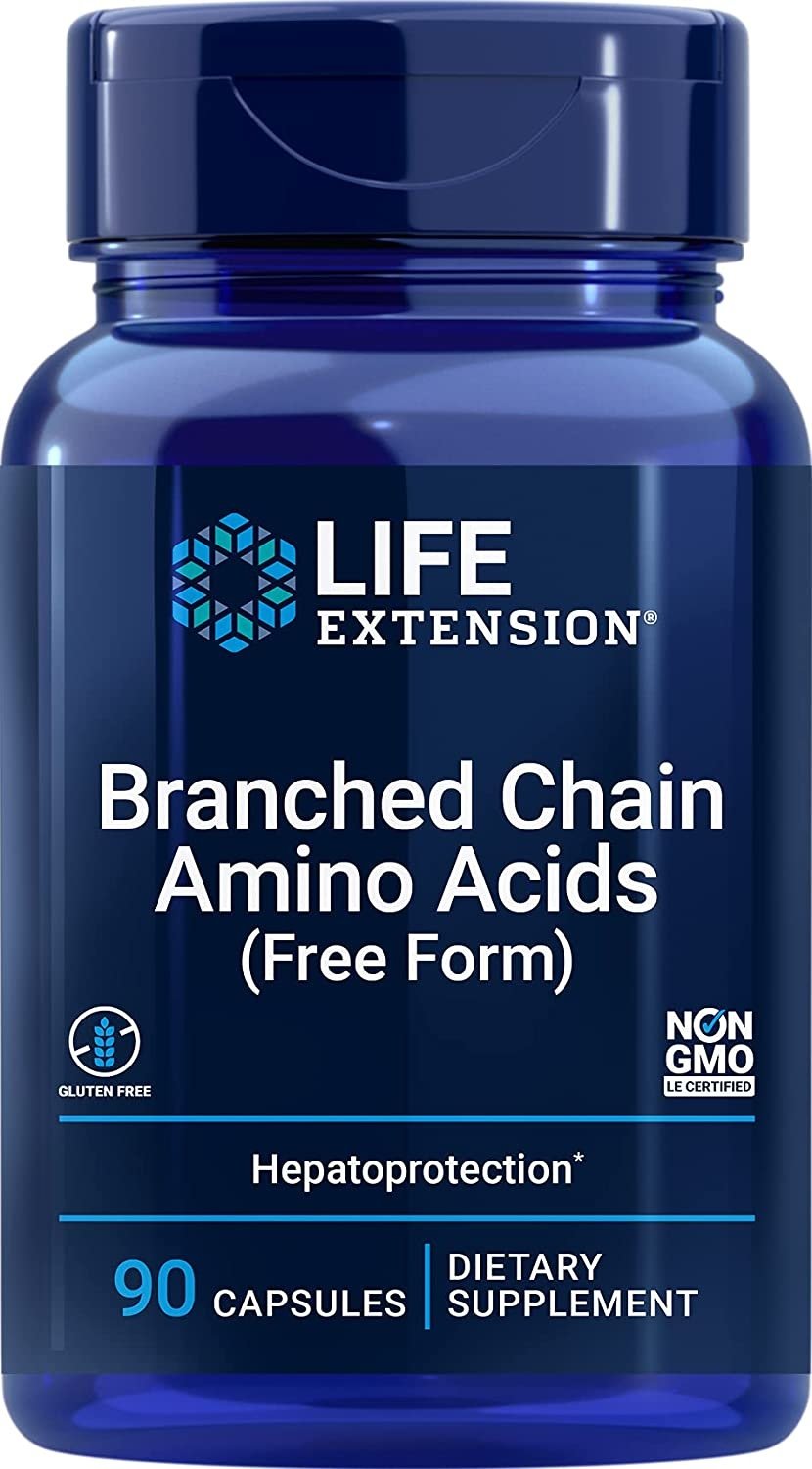 Life Extension Hargnenud ahelaga aminohapped BCAA 90 kapslit