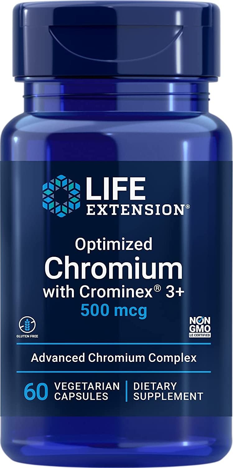 Life Extension Optimeeritud Kroom Crominex 3+ abil 60 kapslit