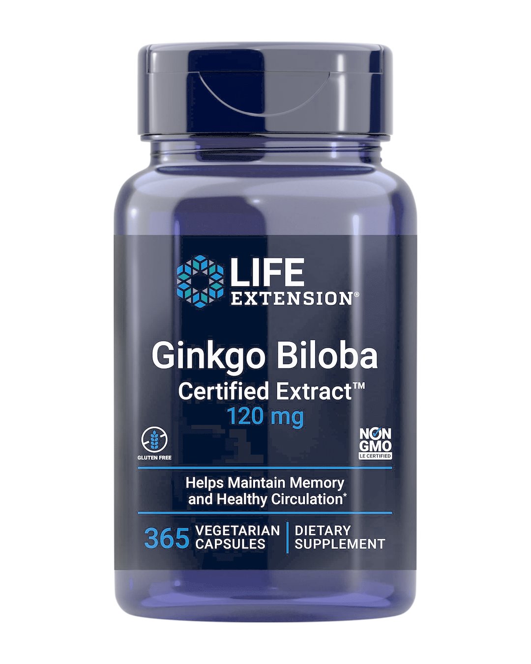 Life Extension sertifitseeritud hõlmikpuu ekstrakt 120 mg 365 kaps.