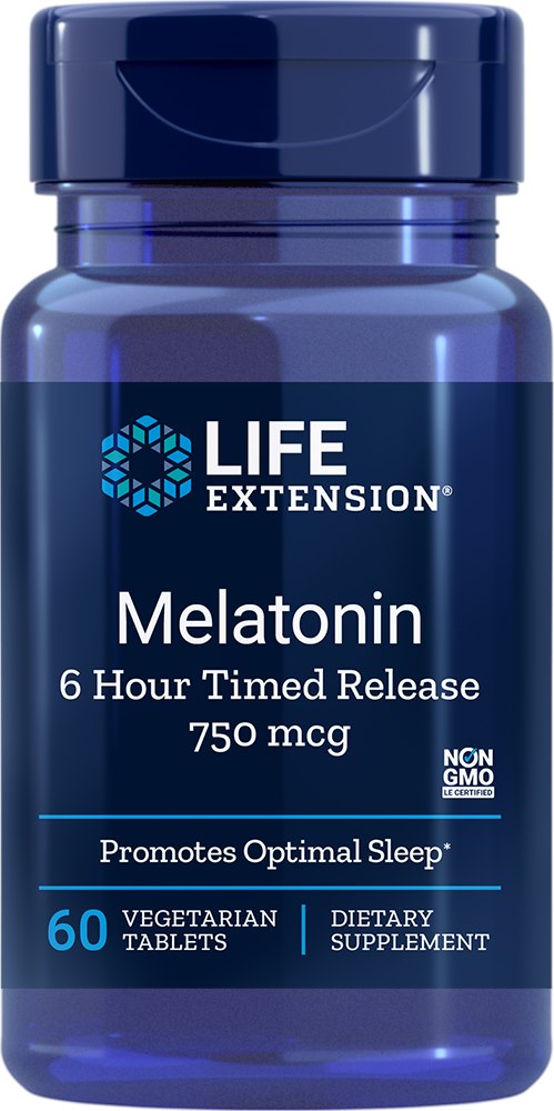 Life Extension Melatonin 750 mcg 6-tunnise vabanemisega 60 tabletti