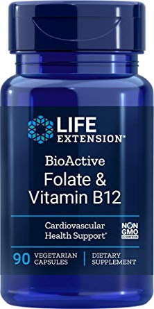 Life Extension Bioaktiivne folaat ja B12-vitamiin 90 kapslit