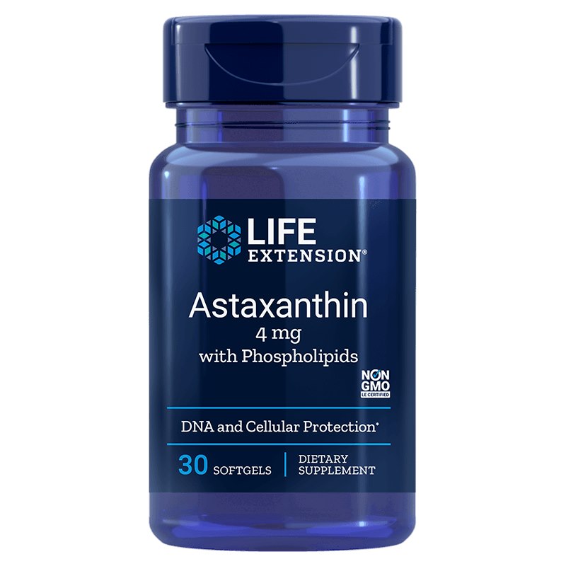Life Extension Astaksantiin 4 mg ja fosfolipiidid 30 kapslit