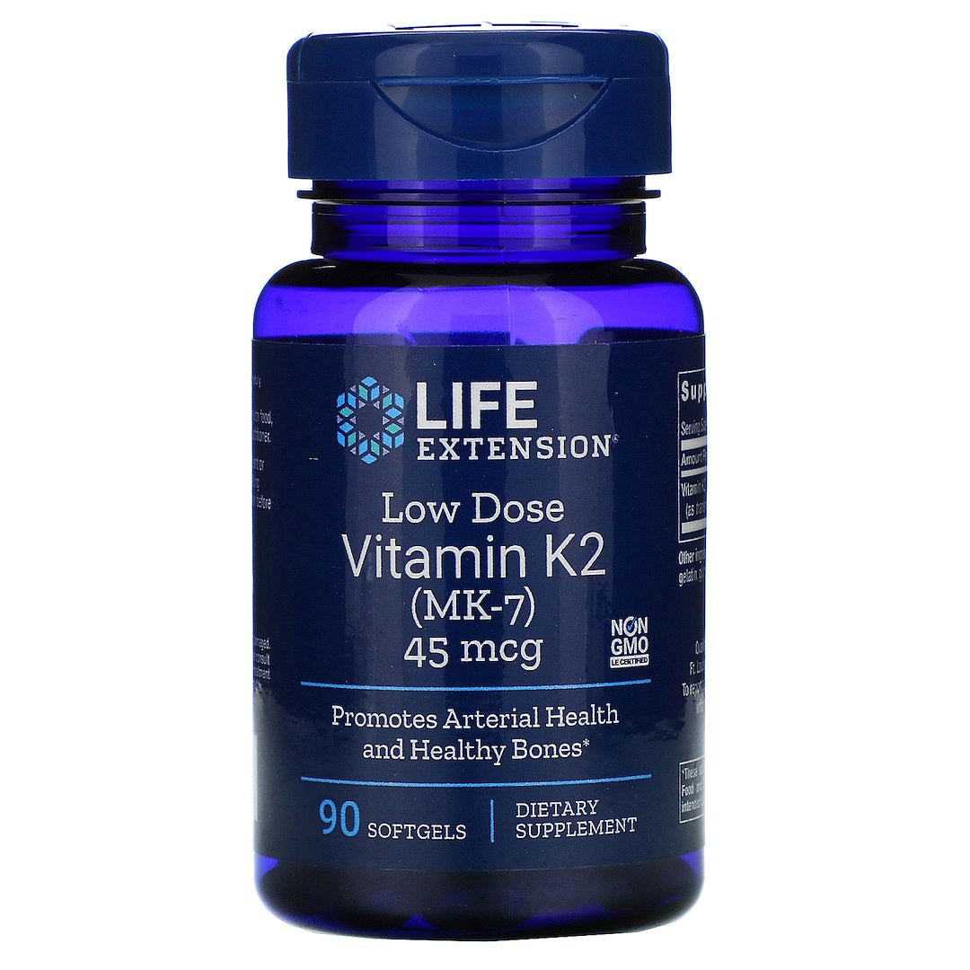 Life Extension madala doosiga K2 MK7 vitamiin 90 kapslit