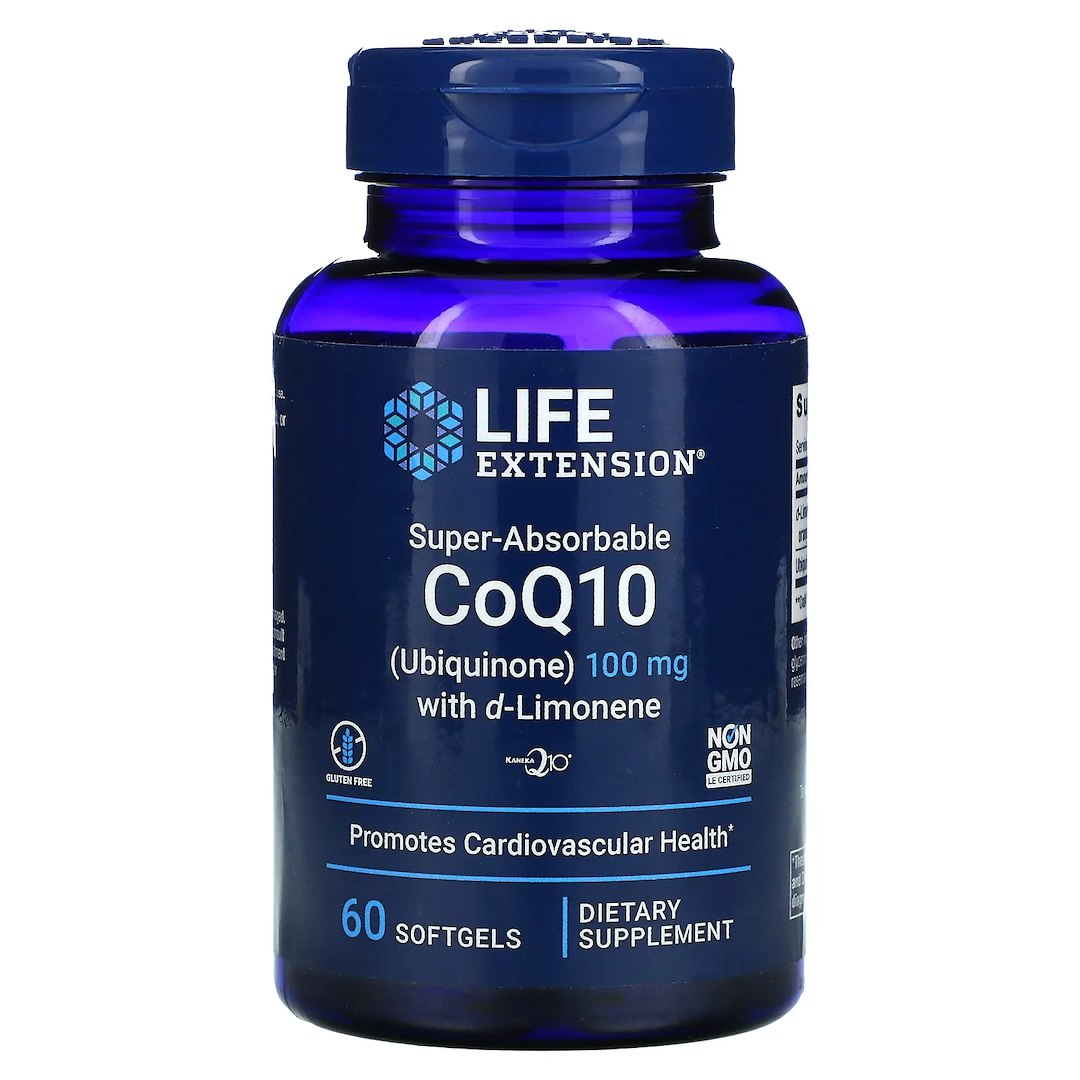 Life Extension Koensüüm Q10 ubikinoon 100 mg + D-limoneen 100 mg 60 kapslit