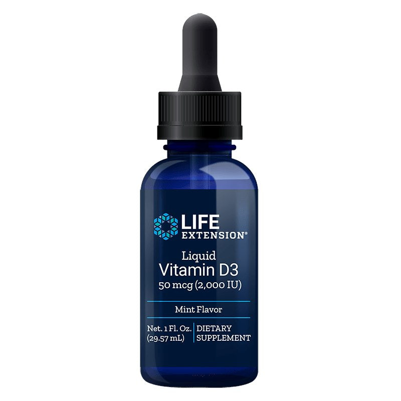 Life Extension Vitamiin D3 2000 IU – piparmündimaitseline 29,57 ml