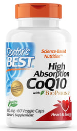 DOCTOR'S BEST koensüüm Q10 100 mg ja piperiin BioPerine – vegan 60 kapslit