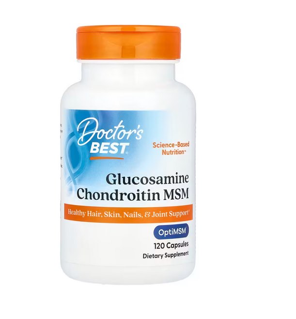 DOCTOR'S BEST glükoosamiin + kondroitiin + MSM 120 kapslit